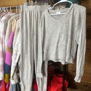 Pink Lily Cozy Neutral Lounge Set